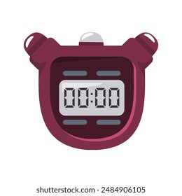 Digital clock illustration like a stopwatch suitable for sports websites, blogs, and articles, or workout and fitness related designs and projects