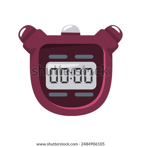 Digital clock illustration like a stopwatch suitable for sports websites, blogs, and articles, or workout and fitness related designs and projects