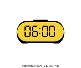 digital clock with information sign