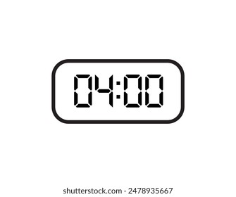 digital clock with information sign