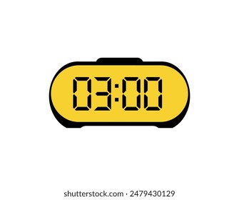 Digitaluhr mit Informationszeichen