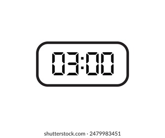 digital clock with information sign