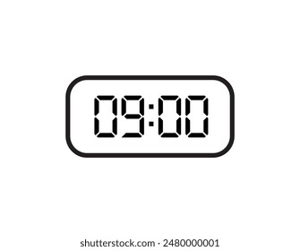 digital clock with information sign