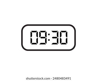Digitaluhr mit Informationszeichen