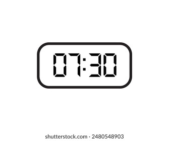 digital clock with information sign