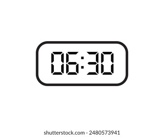 digital clock with information sign