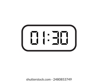 digital clock with information sign