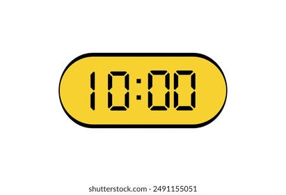 digital clock with information sign