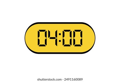 digital clock with information sign