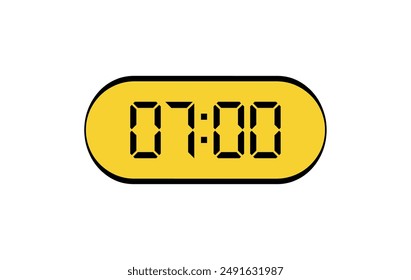 digital clock with information sign