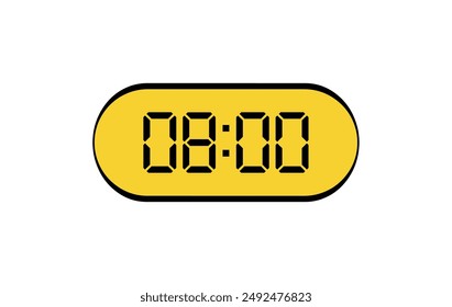 Digitaluhr mit Informationszeichen