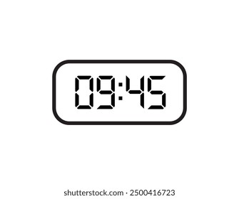 digital clock with information sign