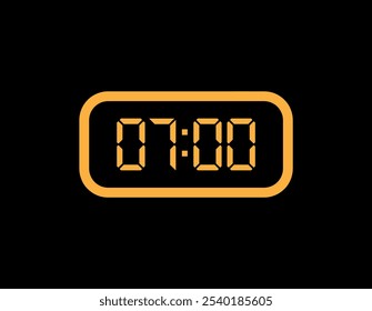 Reloj digital con signo de información