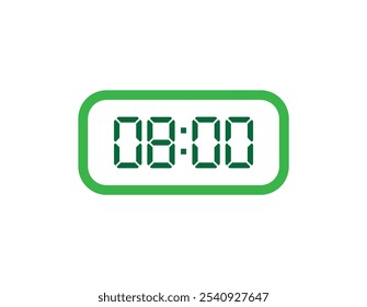 digital clock with information sign