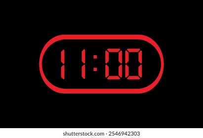 Reloj digital con signo de información