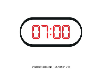 digital clock with information sign