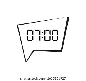 relógio digital com sinal de informação