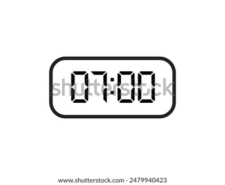 digital clock with information sign