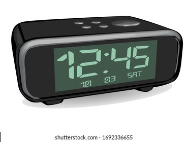 digital clock isolated on a white background