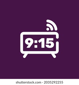 Symbol der digitalen Uhr-Linie für Business-Website, -Apps und vieles mehr