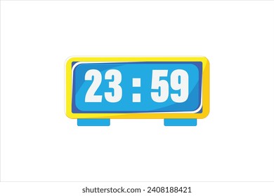 Digital Clock New Year Sticker