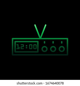 Icono de nolan del reloj digital. Línea delgada simple, contorno vectorial de iconos de tiempo para ui y ux, sitio web o aplicación móvil