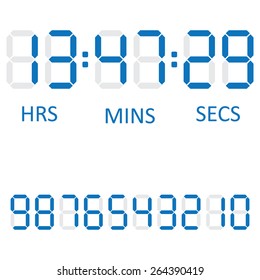 Digital clock & number set