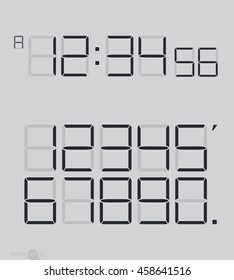 Digital clock & number set