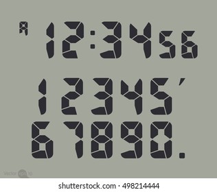 Digital clock & number set