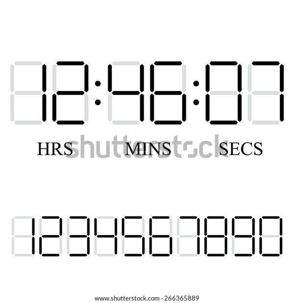 digital clock numbers