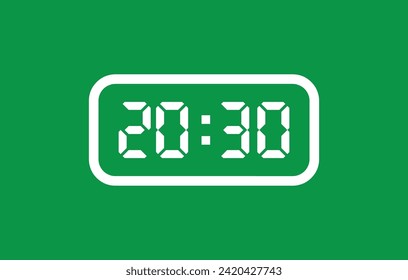 Digital clock number set. Electronic figures. Vector illustration.