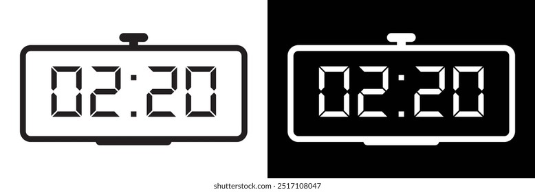 Digital clock number set. Electronic figures. Digital alarm clock. set of red and green led digital clock number isolated on white and transparent background. Vector illustration in eps 10.