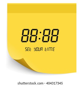 Digital clock, number set icon.