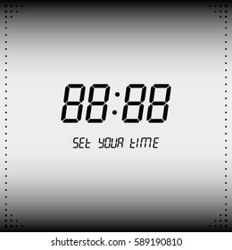 Digital clock & number set icon.