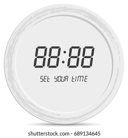 Digital clock & number set icon.