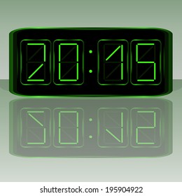Digital Clock . Digital Number. Vector illustration