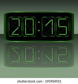 Digital Clock . Digital Number. Vector illustration