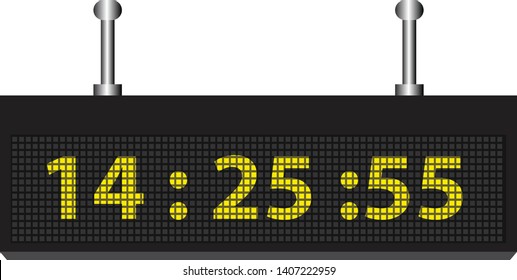 Digital Clock on railway station