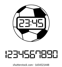 digital clock on white background