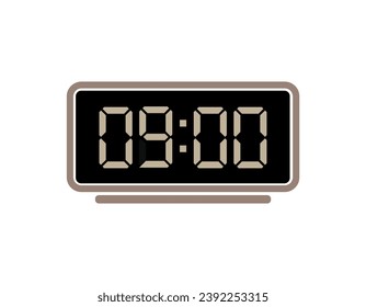 digital clock on white background