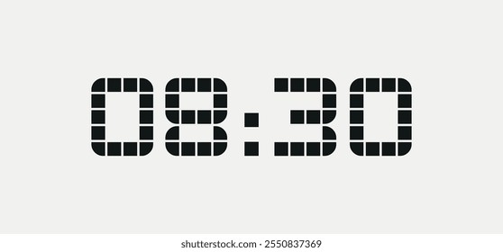 digital clock on white background