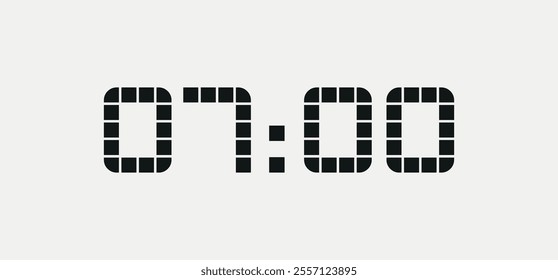 digital clock on white background