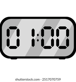 digital clock shown the one am on display 