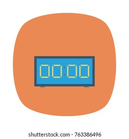  digital clock square rounded
