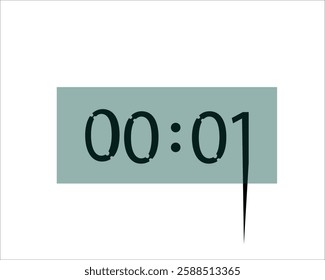 A digital clock that indicates the time at zero and one second