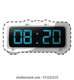 digital clock and timer icon design, vector illustration
