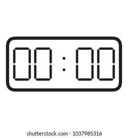 Digital clock. Vector