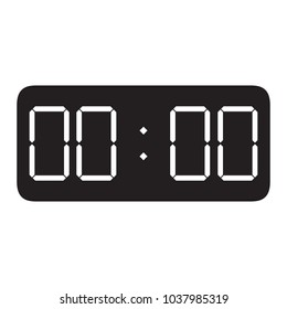Digital clock. Vector