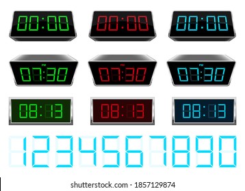 Digital clock vector design illustration isolated on background