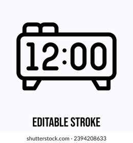 Digital Clock Vector Icon, Clock Icon.
